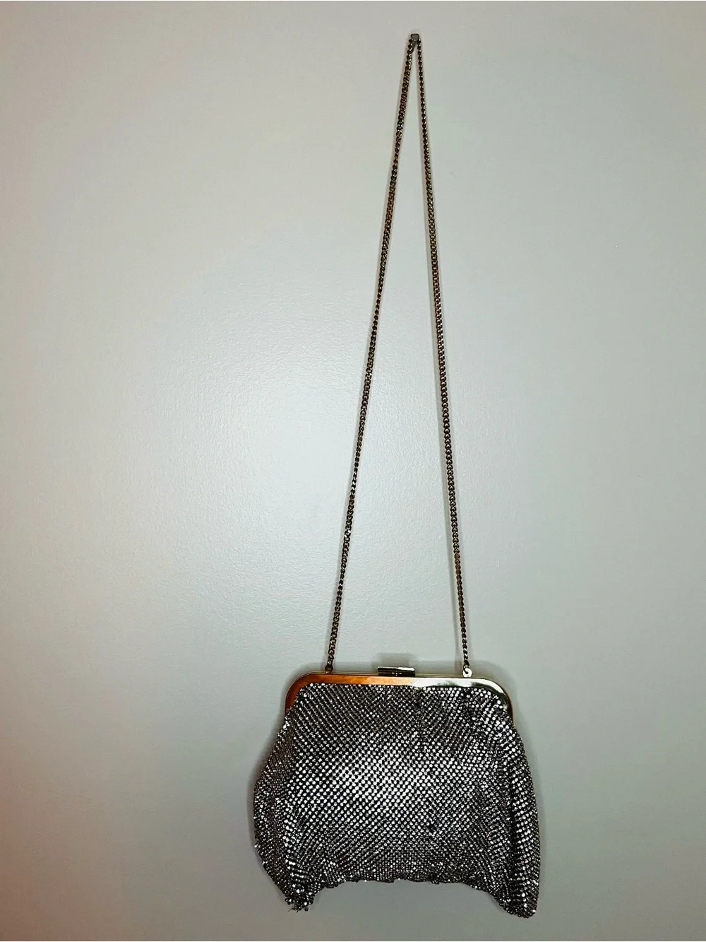 Zara Metallic Gold Clutch/Crossbody Bag